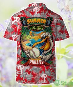 Philadelphia Phillies Short Sleeve Shirt Pattern Summer Beach Bar Combo Hawaiian Shirt And Shorts Product Photo 1
