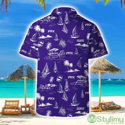 Phoenix Suns Short Sleeve Shirt Beach Vibes Pattern Combo Hawaiian Shirt And Shorts Product Photo 2