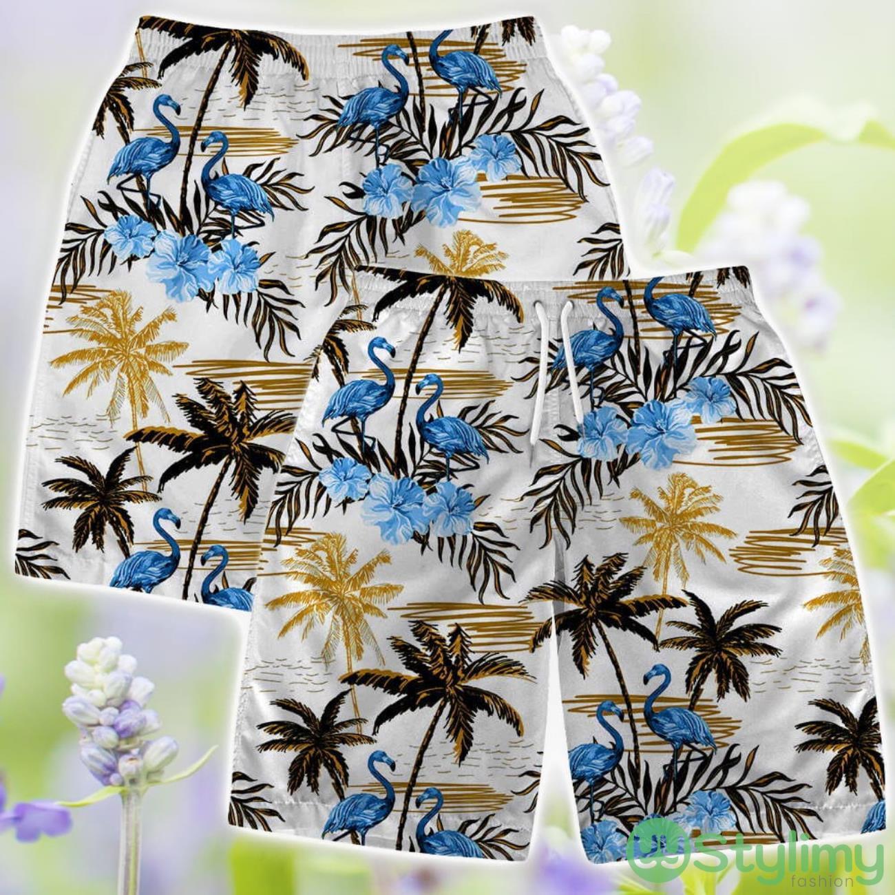 Pittsburgh Steelers Short Sleeve Shirt Pattern Flamingo Hibiscus Combo Hawaiian Shirt And Shorts 3 Pittsburgh Steelers Short Sleeve Shirt Pattern Flamingo Hibiscus Combo Hawaiian Shirt And Shorts Product Photo 3
