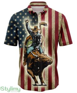 Rodeo American Flag Hawaiian Shirt Aloha Beach Shirt For Summer Holiday Product Photo 1