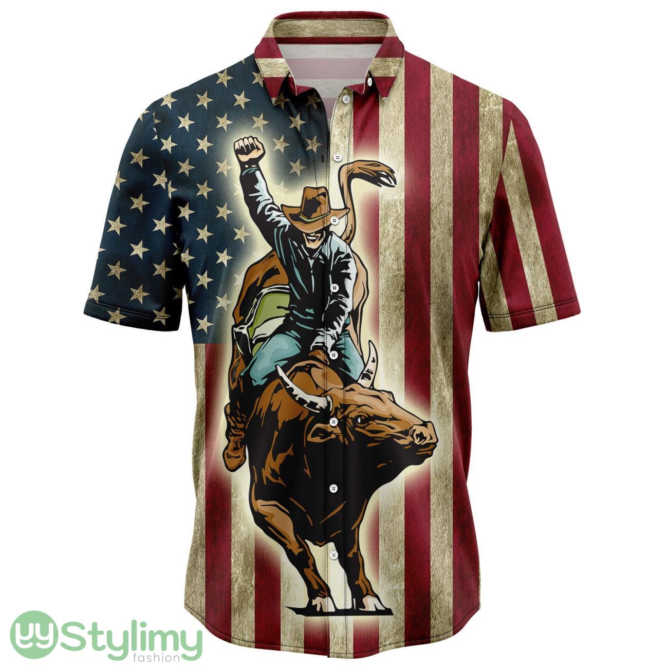 Rodeo American Flag Hawaiian Shirt Aloha Beach Shirt For Summer Holiday 2 Rodeo American Flag Hawaiian Shirt Aloha Beach Shirt For Summer Holiday Product Photo 1