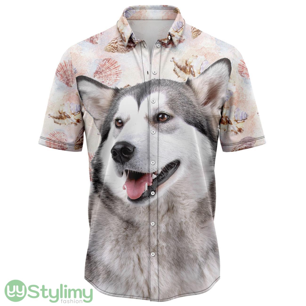 Seashells and Cute Alaskan Malamute Hawaiian Shirt Aloha Beach Shirt For Summer Holiday 2 Seashells and Cute Alaskan Malamute Hawaiian Shirt Aloha Beach Shirt For Summer Holiday Product Photo 1