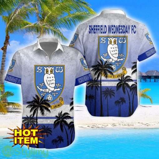 Sheffield Wednesday Tropical Aloha Hawaiian Shirt And Shorts Product Photo 1