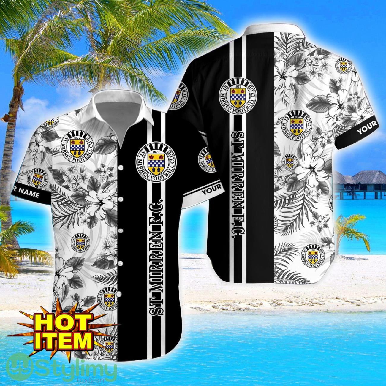 St Mirren F.C. Tropical Aloha Hawaiian Shirt And Shorts Custom Name 3 St Mirren F.C. Tropical Aloha Hawaiian Shirt And Shorts Custom Name Product Photo 1