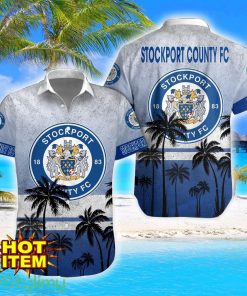 Stockport County F.C Tropical Aloha Hawaiian Shirt And Shorts Product Photo 1