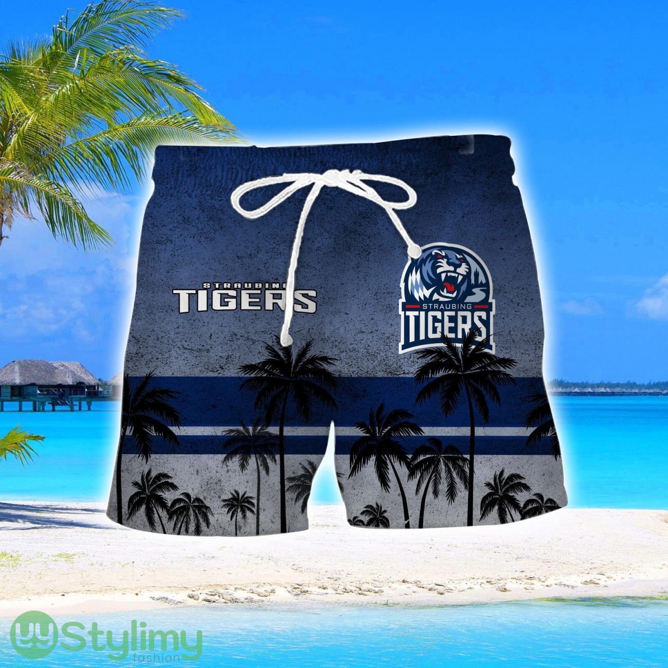 Straubing Tigers Tropical Aloha Hawaiian Shirt And Shorts 2 Straubing Tigers Tropical Aloha Hawaiian Shirt And Shorts Product Photo 2