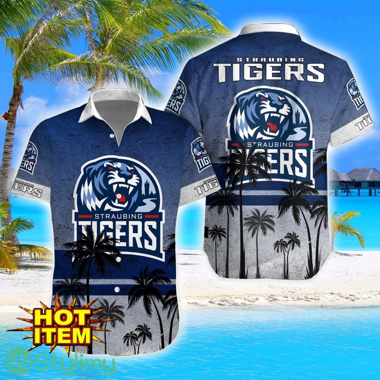 Straubing Tigers Tropical Aloha Hawaiian Shirt And Shorts 3 Straubing Tigers Tropical Aloha Hawaiian Shirt And Shorts Product Photo 1