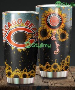 Sunflower Chicago Bears NFL Beautiful Design Tumbler Product Photo 1