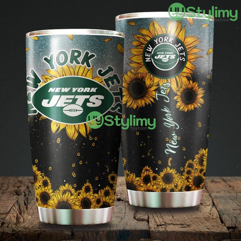 Sunflower New York Jets NFL Beautiful Design Tumbler 2 Sunflower New York Jets NFL Beautiful Design Tumbler Product Photo 1