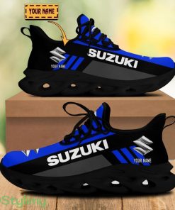 Suzuki Blue Personalized Name Max Soul Shoes Car Logo Running Sneakers For Men And Women Product Photo 1