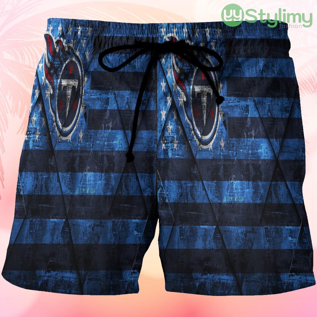 Tennessee Titans American Flag v13 Beach Hawaiian Shorts For Men Trending Summer 3 Tennessee Titans American Flag v13 Beach Hawaiian Shorts For Men Trending Summer Product Photo 1