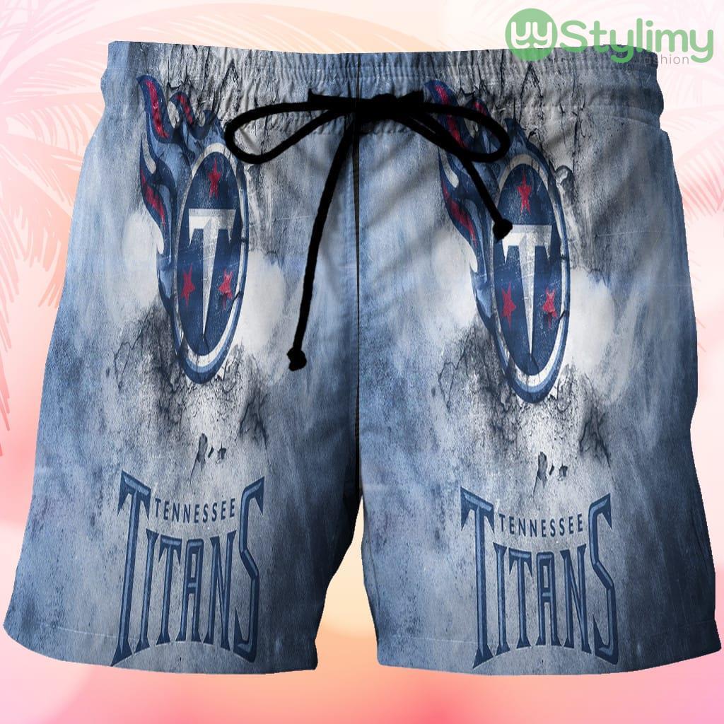 Tennessee Titans Emblem v1 Beach Hawaiian Shorts For Men Trending Summer 3 Tennessee Titans Emblem v1 Beach Hawaiian Shorts For Men Trending Summer Product Photo 1