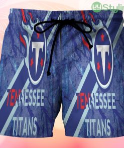 Tennessee Titans Emblem v2 Beach Hawaiian Shorts For Men Trending Summer Product Photo 1