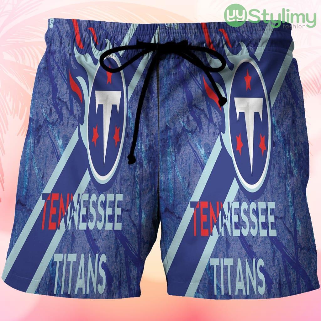 Tennessee Titans Emblem v2 Beach Hawaiian Shorts For Men Trending Summer 3 Tennessee Titans Emblem v2 Beach Hawaiian Shorts For Men Trending Summer Product Photo 1