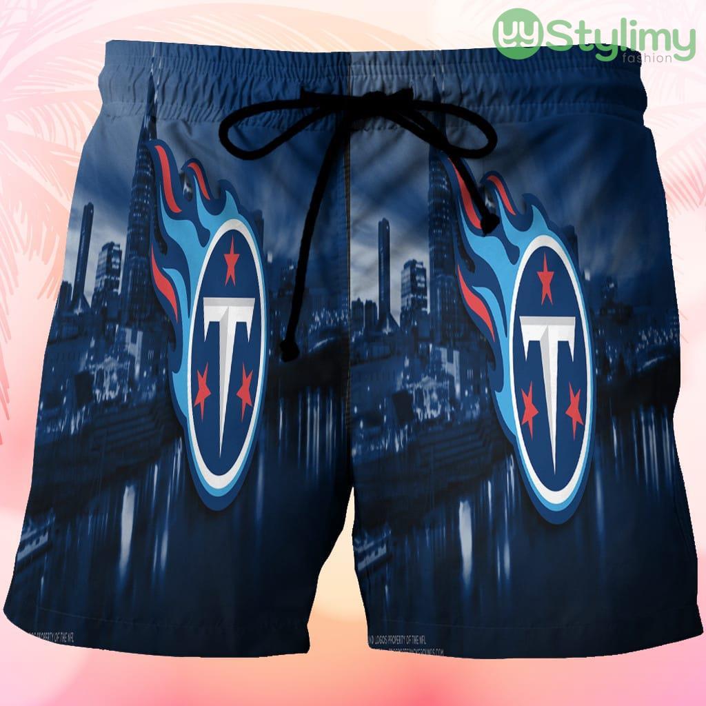 Tennessee Titans Emblem v3 Beach Hawaiian Shorts For Men Trending Summer 3 Tennessee Titans Emblem v3 Beach Hawaiian Shorts For Men Trending Summer Product Photo 1