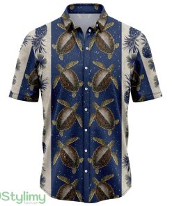 Turtle Pineapple Hibiscus Pattern Hawaiian Shirt Aloha Beach Shirt For Summer Holiday Product Photo 1