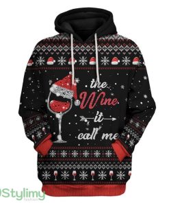Ugly The Wine It Calls Me Custom Hoodie 3D Alll Over Print Gift For Christmas Product Photo 1