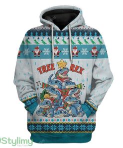 Ugly Tree T-Rex Custom Hoodie 3D Alll Over Print Gift For Christmas Product Photo 1
