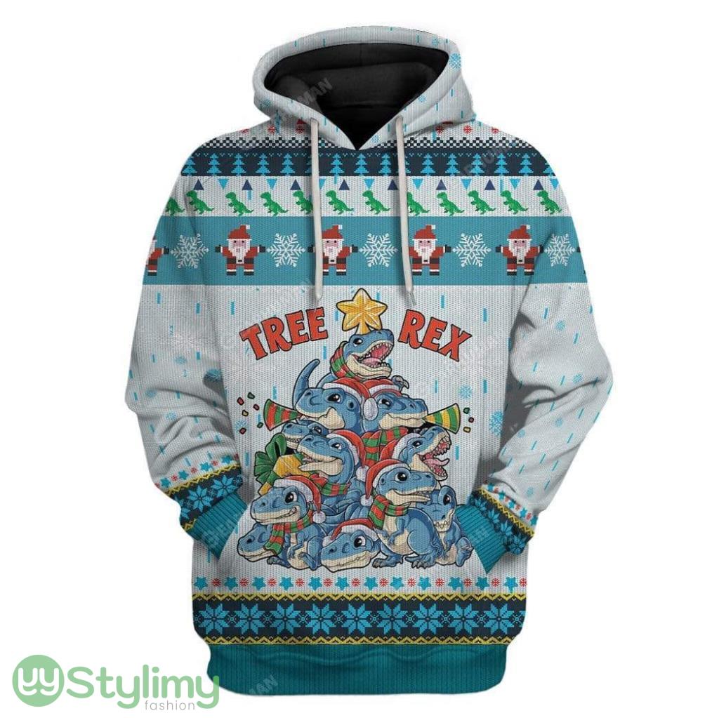 Ugly Tree T-Rex Custom Hoodie 3D Alll Over Print Gift For Christmas 6 Ugly Tree T-Rex Custom Hoodie 3D Alll Over Print Gift For Christmas Product Photo 1