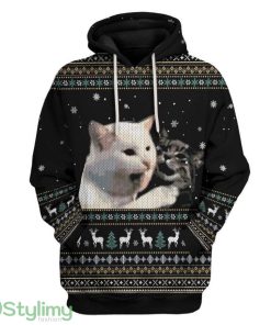Ugly Woman Yelling At A Cat Custom Hoodie 3D Alll Over Print Gift For Christmas Product Photo 1