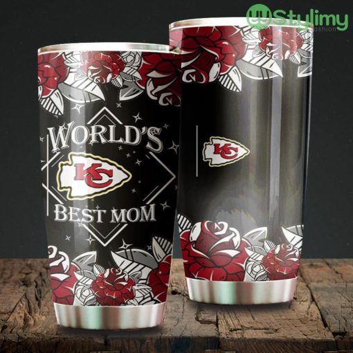 World's Best Mom Kansas City Chiefs NFL Beautiful Design Tumbler Product Photo 1