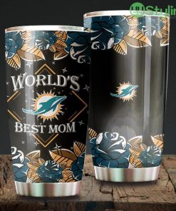 World's Best Mom Miami Dolphins NFL Beautiful Design Tumbler Product Photo 1