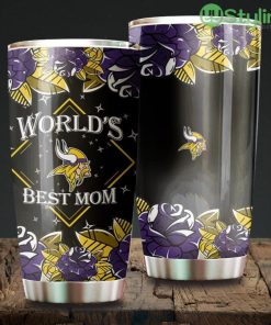 World's Best Mom Minnesota Vikings NFL Beautiful Design Tumbler Product Photo 1
