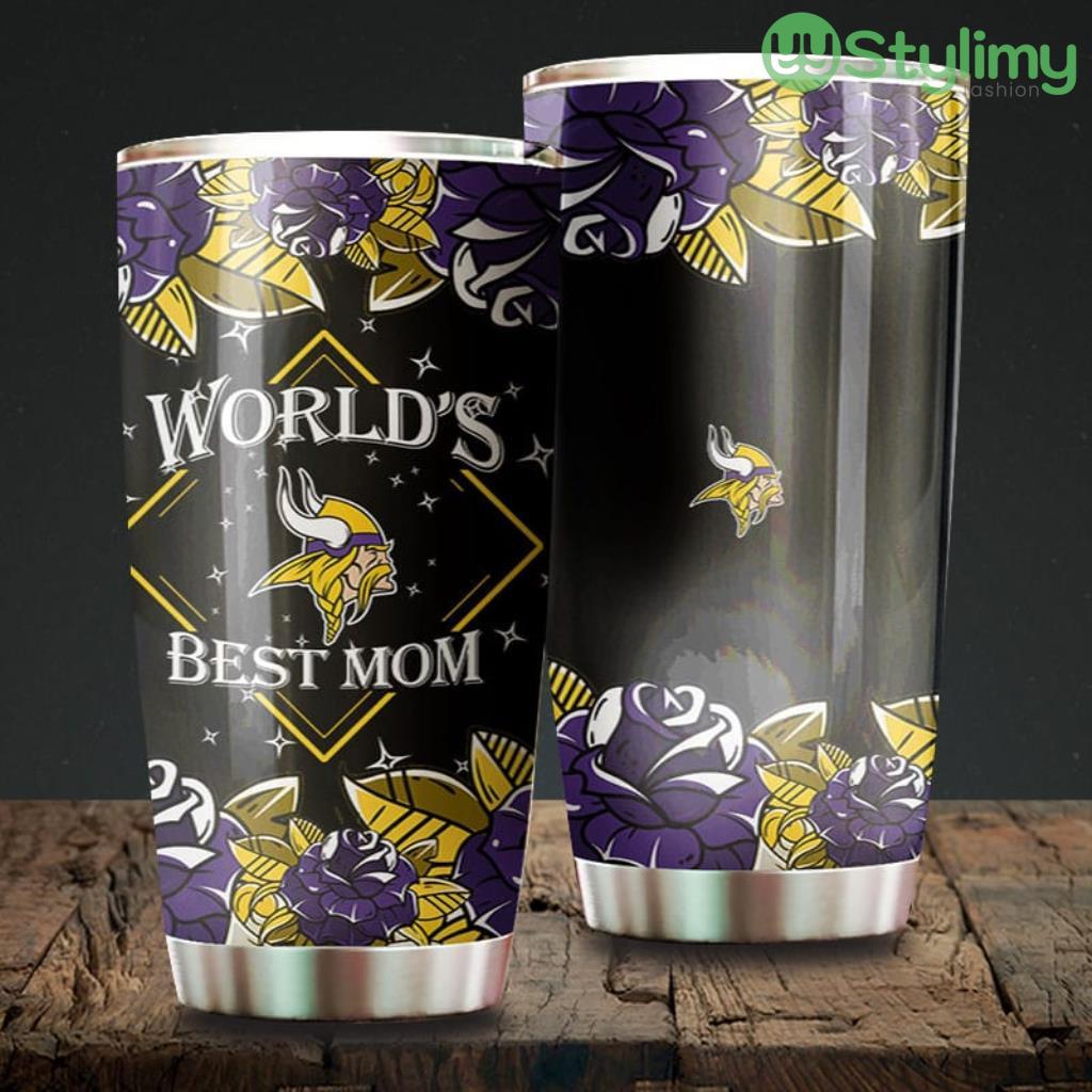 World's Best Mom Minnesota Vikings NFL Beautiful Design Tumbler 2 worlds best mom minnesota vikings nfl beautiful design tumbler