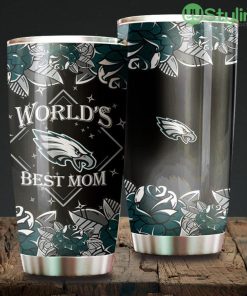 World's Best Mom Philadelphia Eagles NFL Beautiful Design Tumbler Product Photo 1