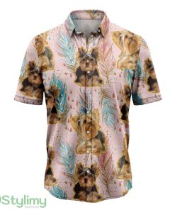 Yorkshire Terrier Boho Feather Hawaiian Shirt Aloha Beach Shirt For Summer Holiday Product Photo 1