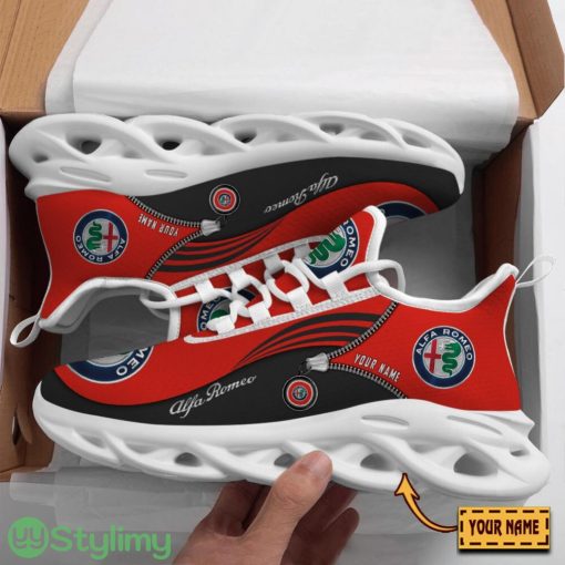 Alfa Romeo Red Running Sneakers Max Soul Shoes Custom Name For Men Women Sport Shoes Product Photo 2