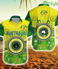 Australia Cricket Hawaiian Shirt Aboriginal National Color Champion Trending Summer Product Photo 1