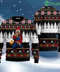 Bear Campfire Ugly Christmas Sweater 3D Best Gift Christmas Product Photo 1