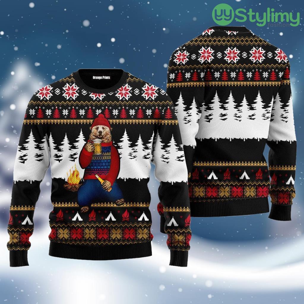 Bear Campfire Ugly Christmas Sweater 3D Best Gift Christmas 3 Bear Campfire Ugly Christmas Sweater 3D Best Gift Christmas Product Photo 1
