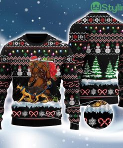 Big Foot & Dog Ugly Christmas Sweater 3D Best Gift Christmas Product Photo 1