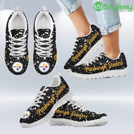 Christmas Snowing Incredible Pattern Pittsburgh Steelers Sneakers Shoes Gift For Men And Women Product Photo 2