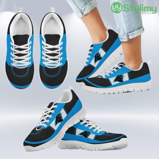 Cross Thread Seamless Beautiful Logo Carolina Panthers Sneakers Shoes Gift For Men And Women Product Photo 2