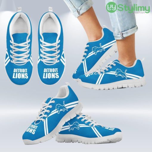 Detroit Lions Parallel Line Logo Sneakers Shoes Gift For Men And Women Product Photo 2
