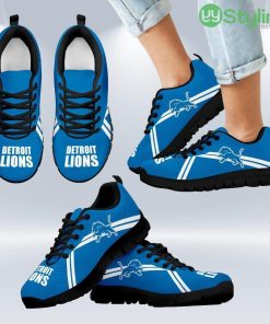 Detroit Lions Parallel Line Logo Sneakers Shoes Gift For Men And Women Product Photo 1