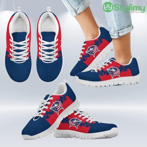 Doodle Line Amazing Columbus Blue Jackets Sneakers V1 Shoes Gift For Men And Women Product Photo 2