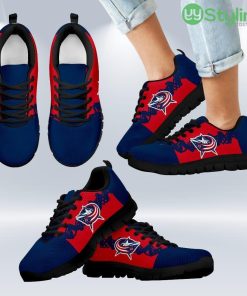Doodle Line Amazing Columbus Blue Jackets Sneakers V1 Shoes Gift For Men And Women Product Photo 1