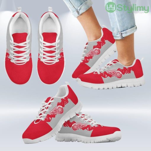 Doodle Line Amazing Detroit Red Wings Sneakers V1 Shoes Gift For Men And Women Product Photo 2