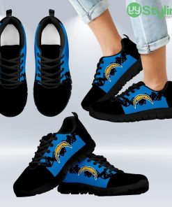 Doodle Line Amazing Los Angeles Chargers Sneakers V2 Shoes Gift For Men And Women Product Photo 1