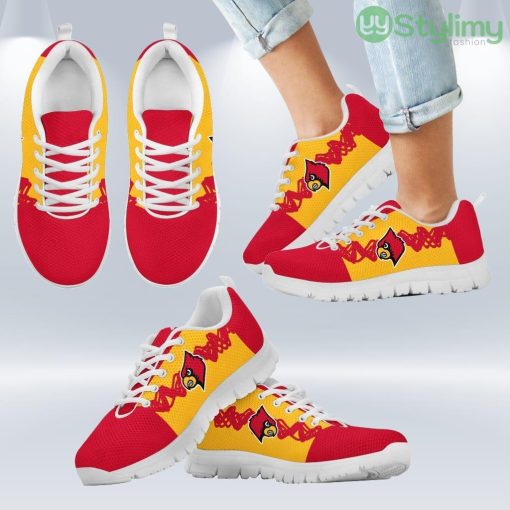 Doodle Line Amazing Louisville Cardinals Sneakers V1 Shoes Gift For Men And Women Product Photo 2