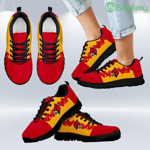 Doodle Line Amazing Louisville Cardinals Sneakers V1 Shoes Gift For Men And Women Product Photo 1
