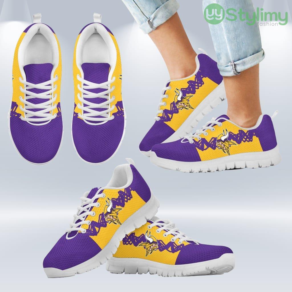 Doodle Line Amazing Minnesota Vikings Sneakers V1 Shoes Gift For Men And Women 2 Doodle Line Amazing Minnesota Vikings Sneakers V1 Shoes Gift For Men And Women Product Photo 2