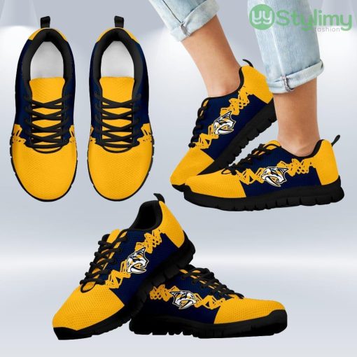 Doodle Line Amazing Nashville Predators Sneakers V1 Shoes Gift For Men And Women Product Photo 1
