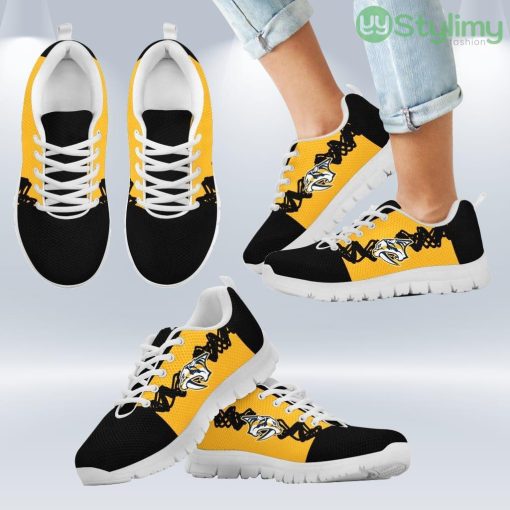 Doodle Line Amazing Nashville Predators Sneakers V2 Shoes Gift For Men And Women Product Photo 2