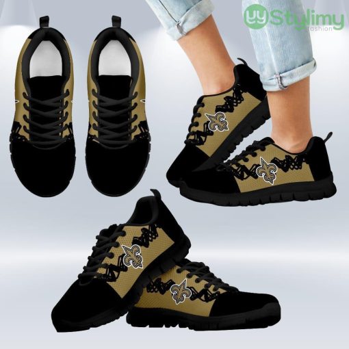 Doodle Line Amazing New Orleans Saints Sneakers V1 Shoes Gift For Men And Women Product Photo 1