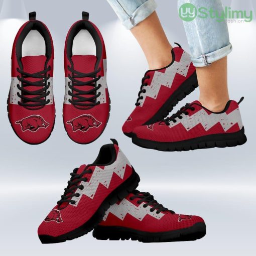 Dragon Flying Fancy Arkansas Razorbacks Logo Sneakers Shoes Gift For Men And Women Product Photo 1